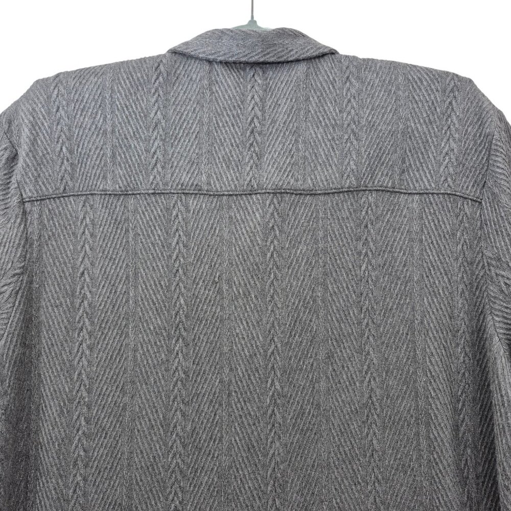 Arizona Jean Co Men’s Jacquard Casual Shirt Button-up Short Sleeve Size 2XL Gray - Picture 7 of 11